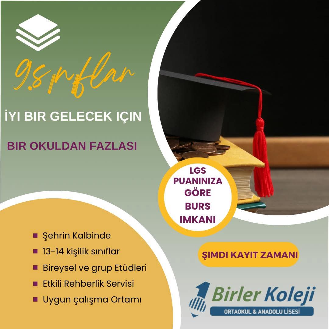 9.SINIF ÖĞRENCİLERİNE NİTELİKLİ BİR OKULDA EĞİTİM FIRSATI