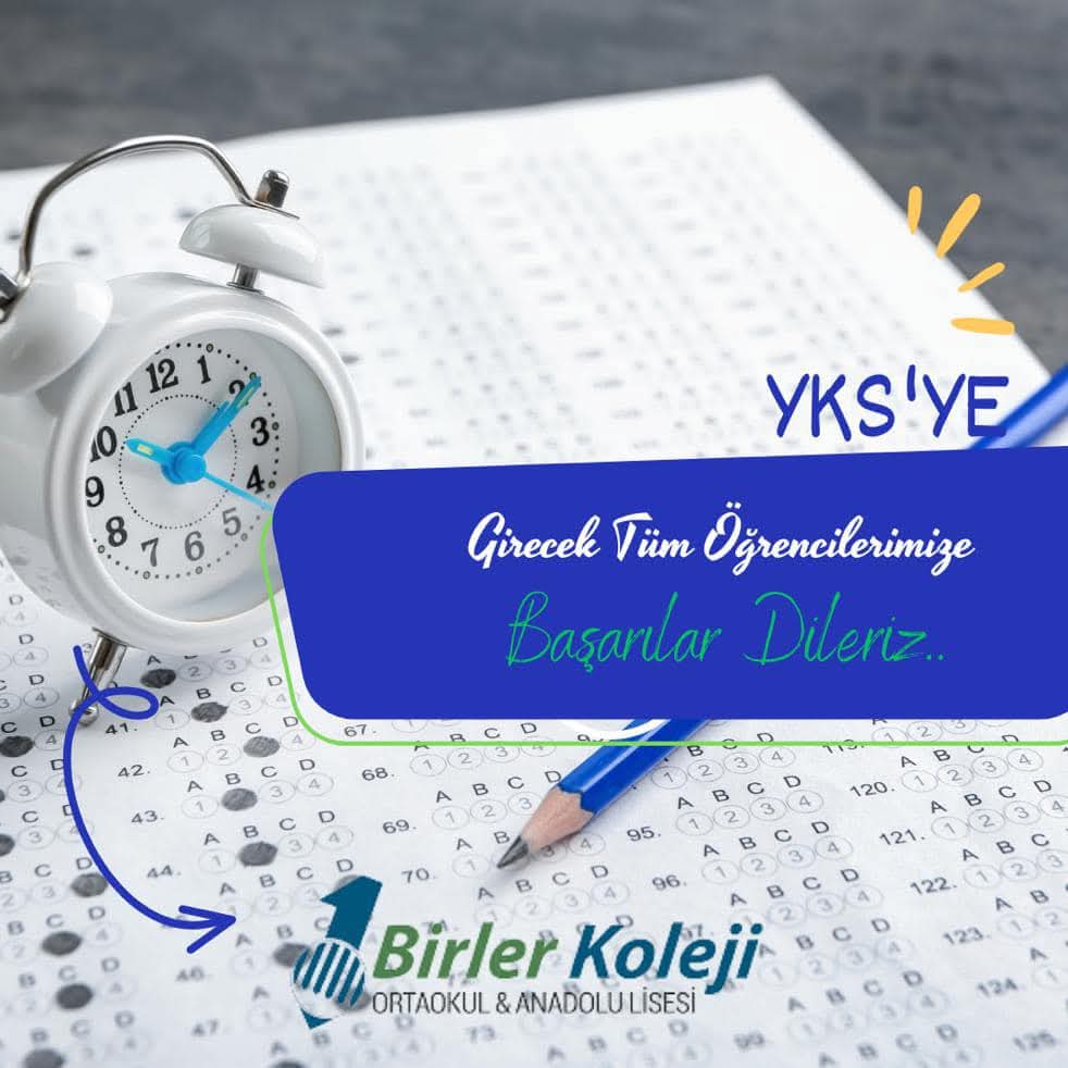 YKS'DE TÜM ÖĞRENCİLERİMİZE BAŞARILAR DİLERİZ.